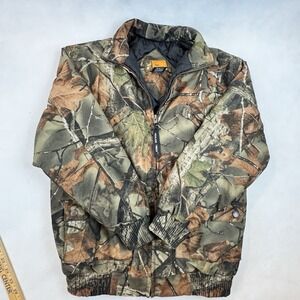 Trail Crest Kids Highland Timber‎ Camo Jacket L Full Zip Insulated Hunting Coat